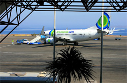 Transavia vliegtuig op Heraklion International Airport